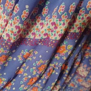 Blue dress with flowers design